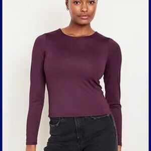 NWT - Old Navy Active - Purple - Long-Sleeve Dble-Layer Sculpt T-Sht - Size 4x!